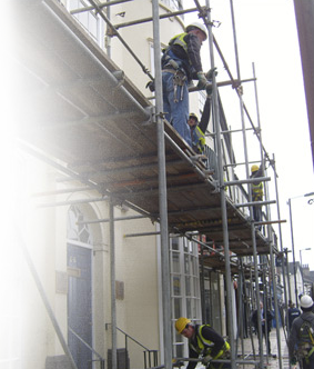 Scaffolding on Houses